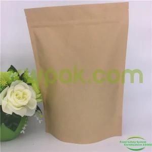 Custom Kraft Paper Bags with Oval Window and Ziplock