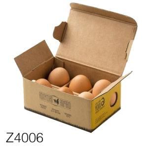 Z4006 Custom Paper Egg Box/ Cardboard Paper Egg Packaging Carton Box with Handle
