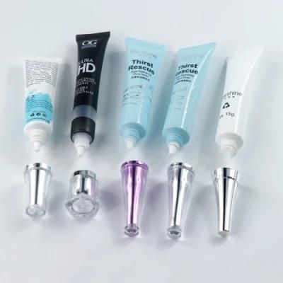 Soft Touch Plastic Cosmetic Hoses Packaging for Skin Care Clear Tube