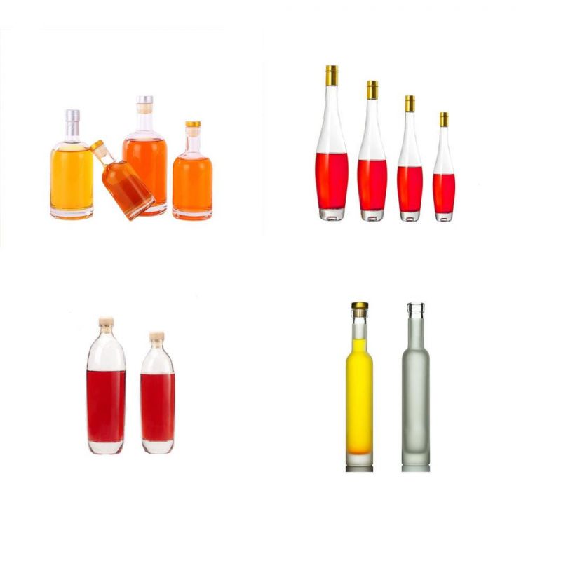 Mini Liquor Glass Bottle / 200 Ml Empty Mini Glass Wine Bottle