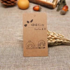 Custom Clothing Natural Color Kraft Paper Hangtags for Jeans Garment