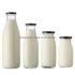 250ml 500ml 1000ml Clear Milk Glass Bottle with Metal Cap
