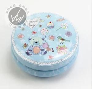 Cartoon Lovely Pattern Style Round Tin Box