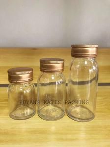 Molded Screwed Clear Glass Bottle for Packing Honey and Bird&prime;s Nest