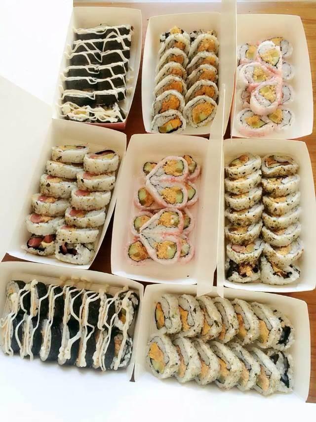 Disposable Takeout Togo Sushi Packaging Custom Take Away Bento Food Luxury Gift Paper Takeaway Sushi Box