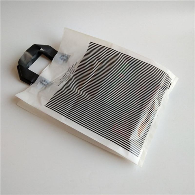 Custom Printed Logo Design LDPE/HDPE Handle Plastic Bag Die Cut Bag Shopping Bag