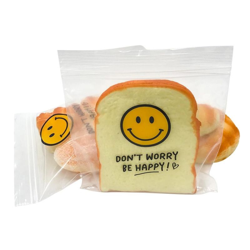 Sandwich Size Transparent Plastic Resealable Zip Bags for Storage