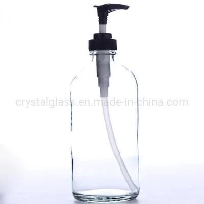 Soap Shampoo Dispenser Bottle Clear Glass Bottle with Pump
