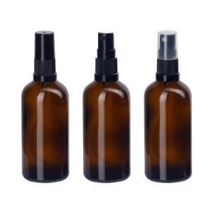 Black Fine Mist Sprayer Dispenser for Essential Oils Chemistry Lab Chemicals Colognes Perfumes Amber Glass Spray Bottle