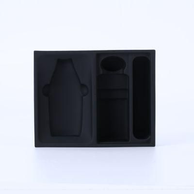 Customized High-Grade PS Black Plastic Rubber Oil Thermoformed Tray for E-Cigarette Packaging