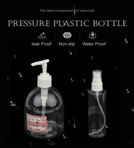 Clear 150ml 250ml 500ml Plastic Pet Bottle with Pump for Lotion in Stock