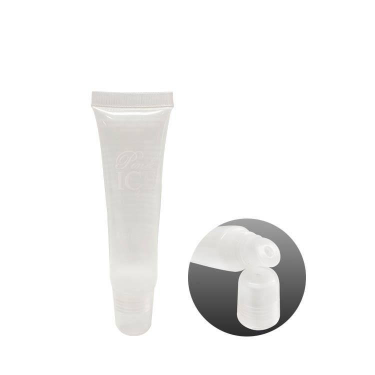 15ml Eco Friendly Custom Logo Mini Round Empty Clear Lip Gloss Tube