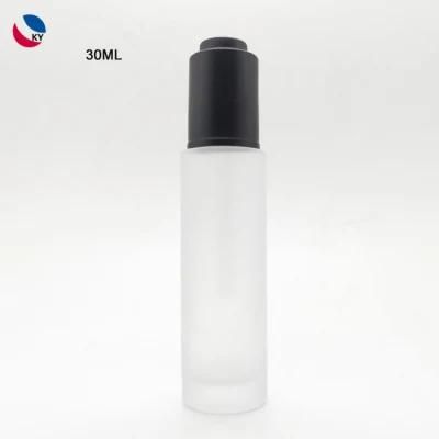 Personal Care Essential Oil E Liquid Serum Clear Frosted 30ml Clear Frosted Glass Dropper Bottle