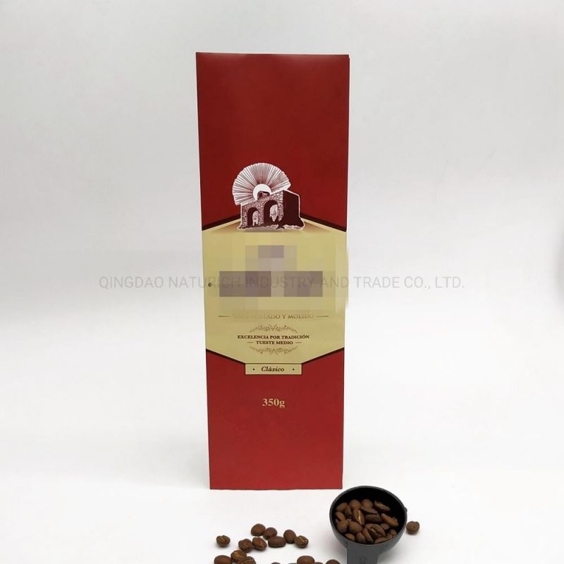 400g Matt Laminated Plastic Aluminum Foil Back Seal Coffee Pouch Valve Bag