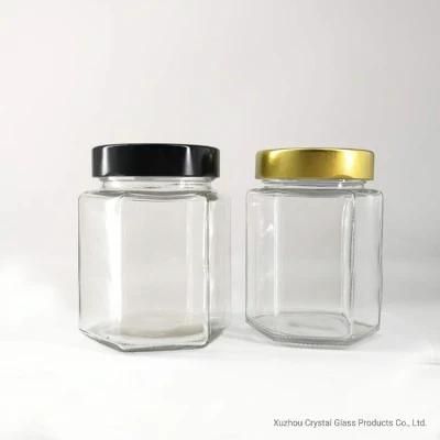 Deep Lids 250ml 500ml 380ml Jar Jam Honey Hexagon Glass Jars