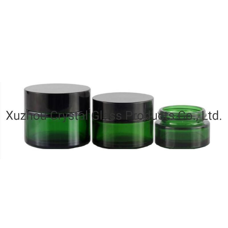 50g Plastic Lid Light Black Glass Jar Cream Jars Empty Cosmetic Packaging Jar