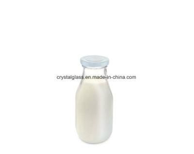 200ml 250ml 300ml 500ml Coffee Juice Glass Milk Bottle with Metal Lid
