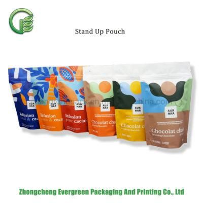 High Vapor Water Barrier Custom Design Press to Close Closurestransparent Window Resealable Zipper Food Grade Stand up Doypack Packaging Pouch