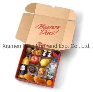 Fancy Promotional Recycled Food Packaging Mailer Flat Box with Demarcation Strip