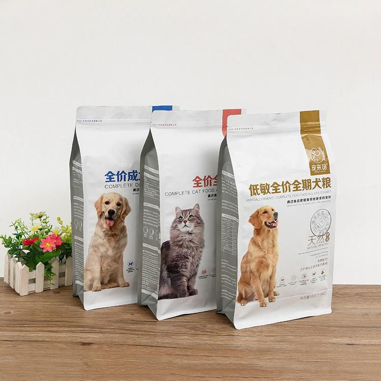 Hot Sale Cheap Logo Artwork Design Zip Lock BOPP Laminated PE Aluminum Bags for Feed Dog Cat Pet Food