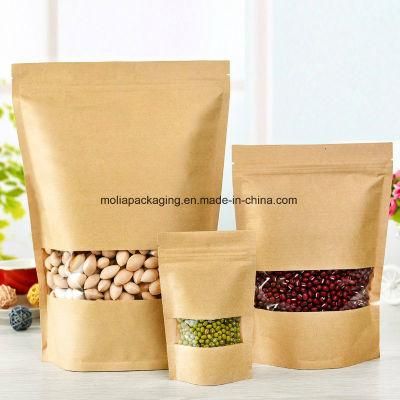 Brown Kraftpaper Food Packaging Bag with Ziplock