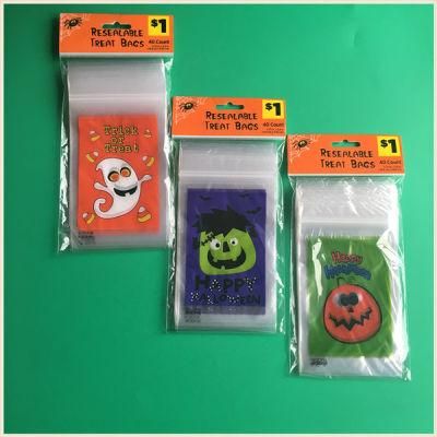 Trick or Treat Halloween Use Custom Printed LDPE Zipper Lock Bag for Holidays