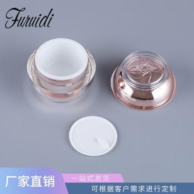 New Design 15g 30g 50g Custom Size Good Quality Packaging Container Cream Luxury Acrylic Cosmetic Lotion Jar Luxury Cream Glass Jar