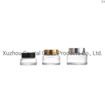 Skin Nourishing Cream Round Empty Green Glass Jar Packaging 60ml with Inner Lid