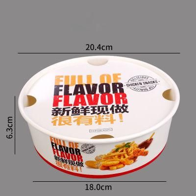 Wholesale Cheap Takeaway Food Packing Box Custom Print Paper Fried Chips Hamburger Fast Food Packaging