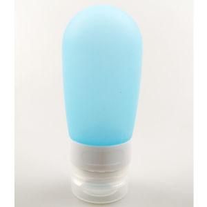 Jumbo Bulb-Shaped Tsa Approved Leak Proof Food Grade Silicone Cosmetics Bottles, Blue