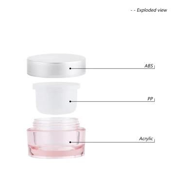 15ml 30ml 50ml Round Acrylic Cosmetic Cream Jar Skin Care Packaging