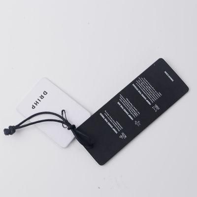 1mm 2mm Thickness Paper Black White Custom Hang Tag