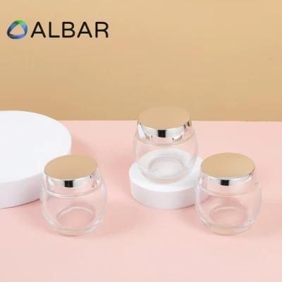 Thick Bottom Glass Jar for Eye Cream Face Cream Body Lotion with Wide Open Cap