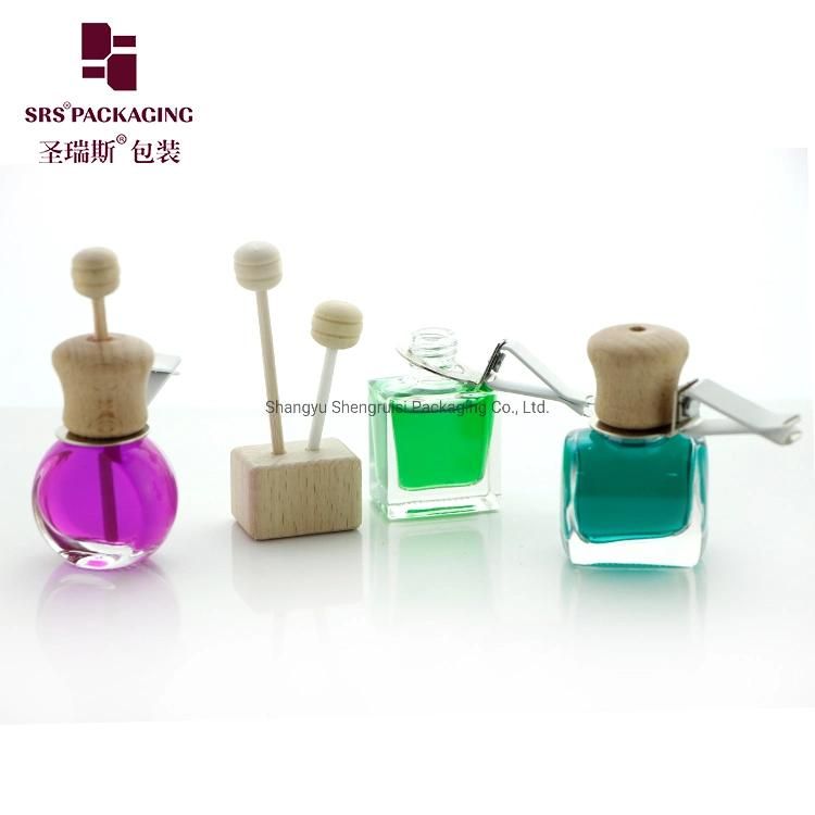 wholesale Car Perfume Glass Bottle Hanging Empty Refillable Bottle for Auto Pendant