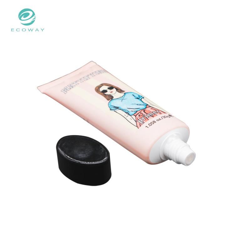 30g Black Ellipse Screw Cap Hot Sale Custom Tube Body Printing Cosmetic Tube