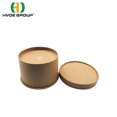 Reliable Supplier Custom Printed Food Packaging Kraft Paper Cups with Plastic and Paper Lids