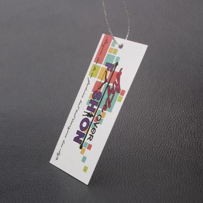 China Factory Customized Logo Garment Tags Fashion Private Label Clothing Paper Hang Tag