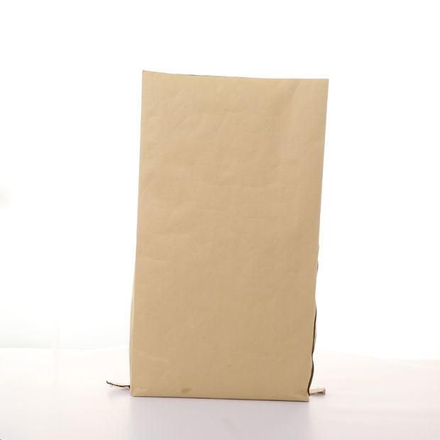 Customized White Kraft Paper Sacks with PP Woven Fabric Coated Sewing Bottom Kraft Paper Bags, Charcoal Bag