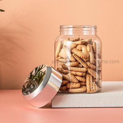 429ml 14oz Screw Top Lid Round Clear Jar Food Grade Pet Plastic Food Jar Empty