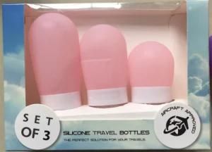 Japan/Us/EU Tsa Approved Food Grade Silicone Travel Bottles Set
