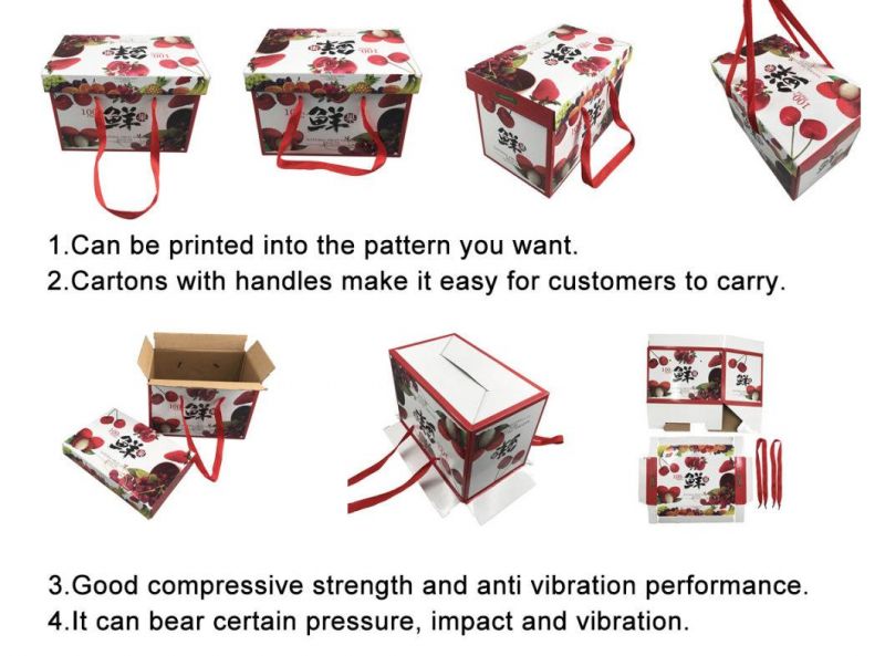 Custom Folding Corrugated Box Cartons for Fruit Packaging