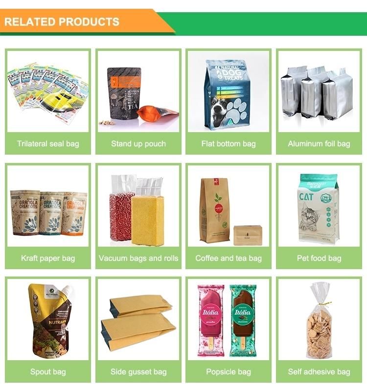 Top Resealable Bottom Gusset Plastic Pet Dog Food Packaging Bag
