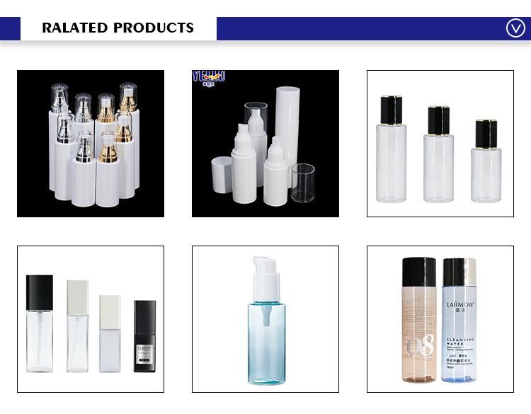 Luxury Heavy Wall Plastic Pet 100ml 120ml Refillable Toner Bottle for Face or Skin