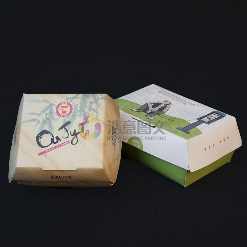 Custom Packaging Box for China Wholesale Hamburger Hotdog Chips Packaging