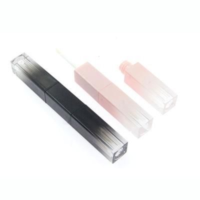 Ready Stock 6ml Cosmetic Gradient Black Pink Frosted Lip Gloss Tubes with Big Brush Big Wand