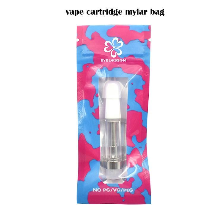 Custom Printed Preroll Mylar Bag Smell Proof Mylar Bags for Vape Cartridge Packaging