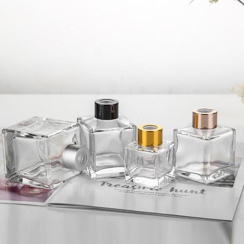 50ml 100ml 150ml 200ml Fresh Square Empty Clear Glass Aroma Diffuser Bottle OEM