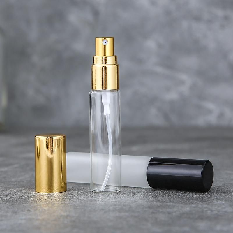 10ml Spray Atomizer Perfume Bottle 3 Color Cap Glass Sample Cosmetic Container Refillable Travel Empty Scent Bottle