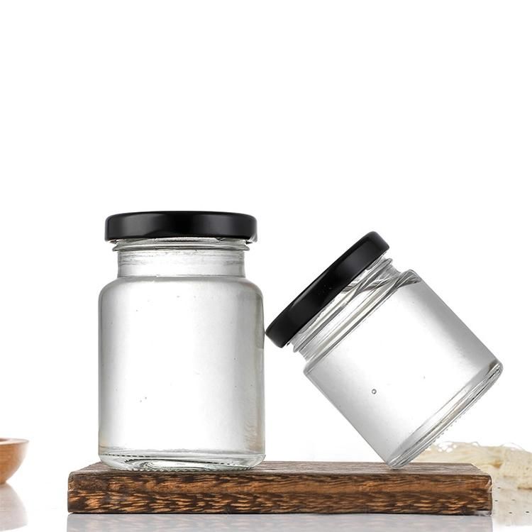 Personalized Carton Custom Label 25ml 30ml Glass Mini Jam Jar with Lids