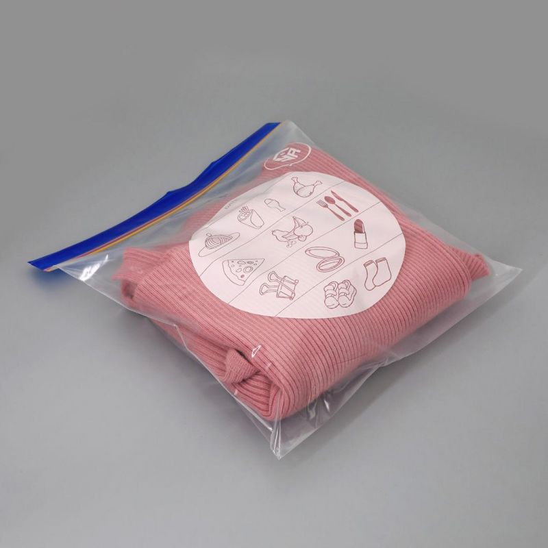 OEM BPA Free Eco Friendly Waterproof Clothing Packaging Ziplock Bag Custom Plastic Zipper Bag
